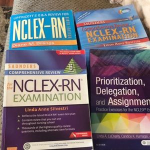 NCLEX RN practice books. FREE SHIPPING. So much material!!